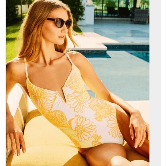 Lilly Pulitzer Other - NWT Lilly Pulitzer Clode One-Piece Swimsuit- Golden Glow Juicy Story Engineered